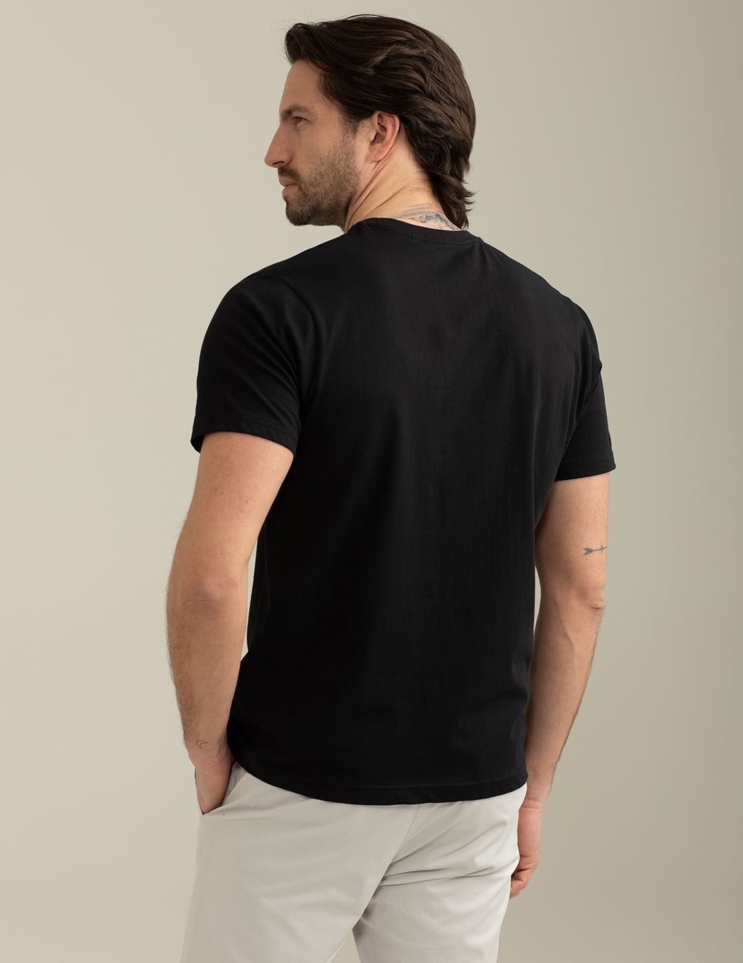 Short Sleeve Crew-Neck T-shirt man black fm25s21tg cc-a0951 Short Sleeve Crew-Neck T-shirt