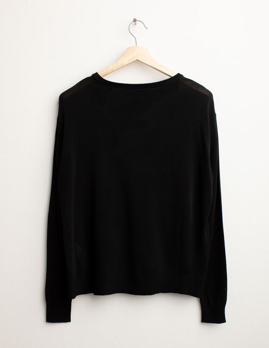 Long Sleeve Crew-Neck Sweater - back - 002