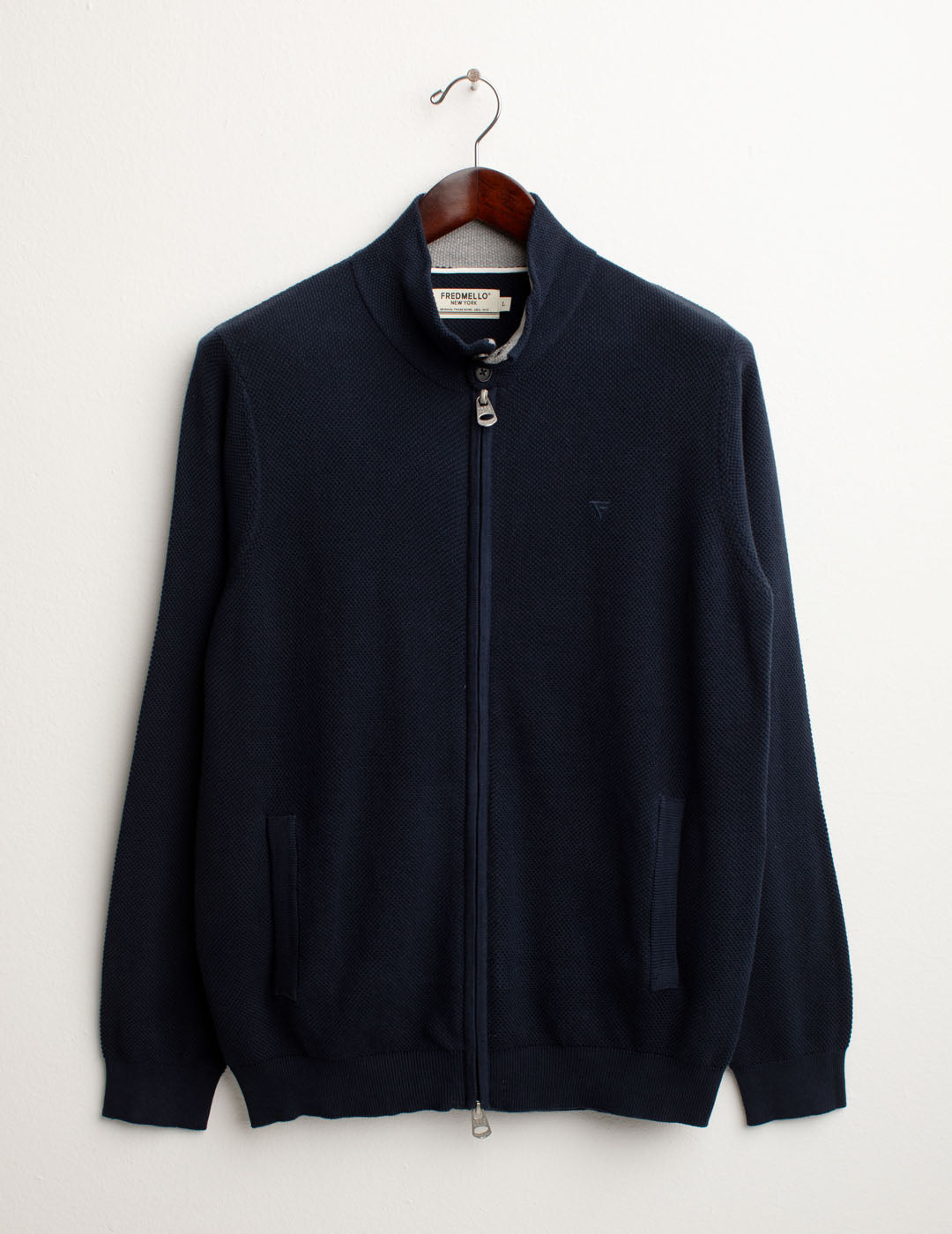 Maglia Full Zip a Maniche Lunghe uomo blue fm25s06mz cc-a0601 Maglia Full Zip a Maniche Lunghe