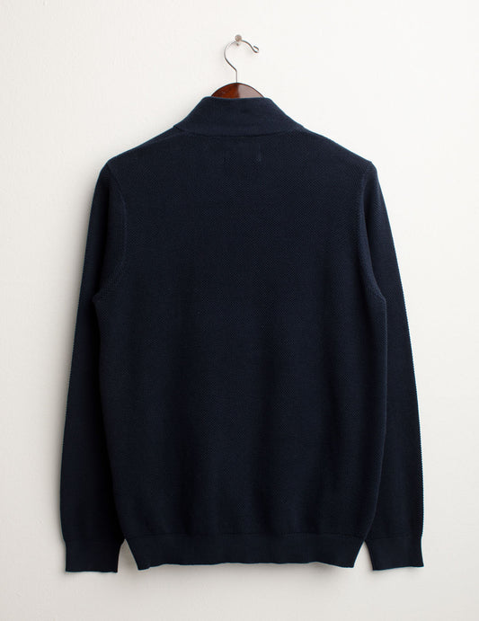 Full Zip Long Sleeve Sweater - back - 002