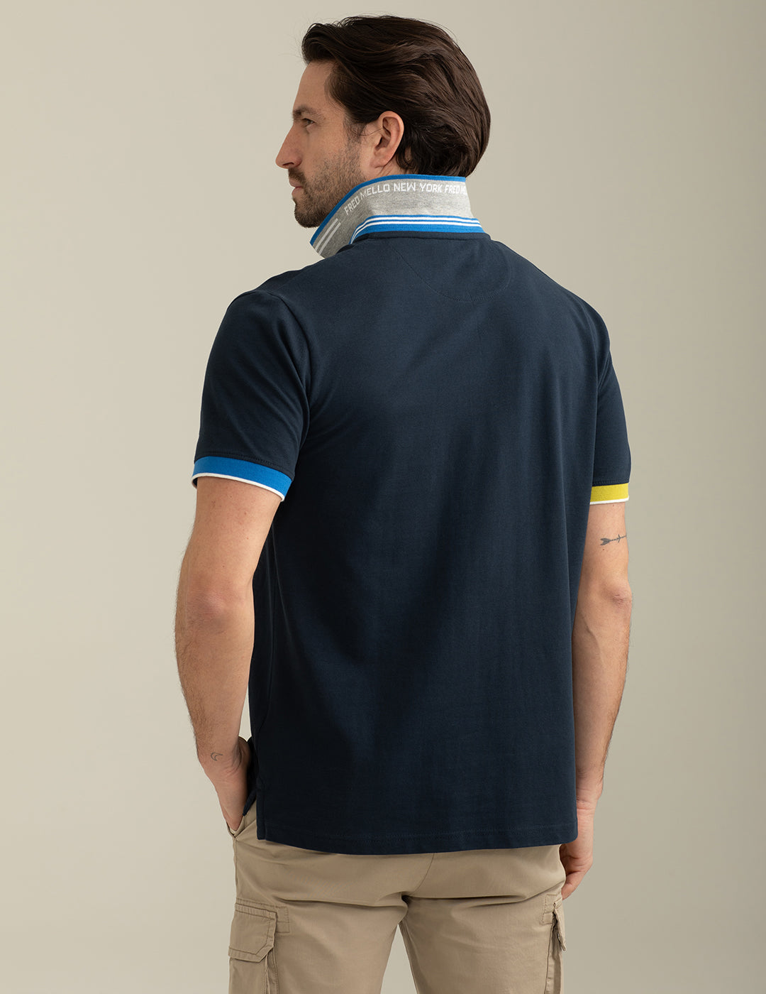 Polo a Manica Corta in Piquet uomo blue fm25s06qu cc-a0601 Polo a Manica Corta in Piquet