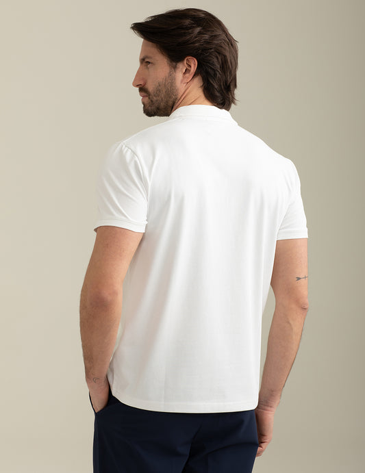 Stretch Technical Jersey Short Sleeve Polo Shirt - back - 002