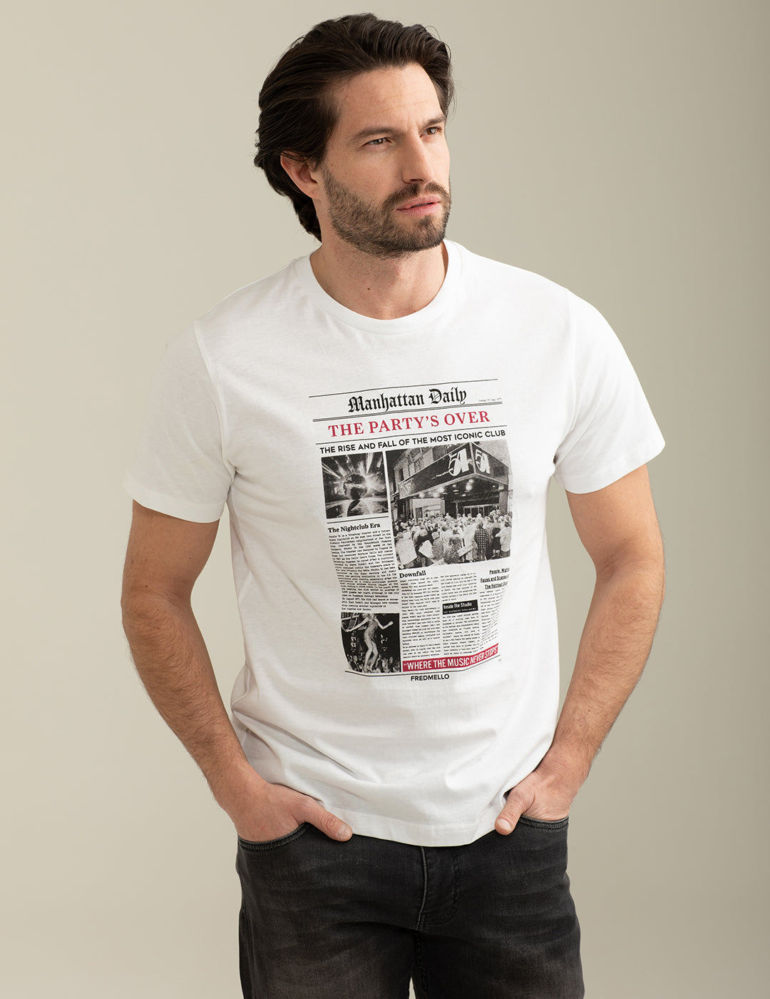 Short Sleeve Crew-Neck T-shirt man white fm25s23tg cc-a0001 Short Sleeve Crew-Neck T-shirt