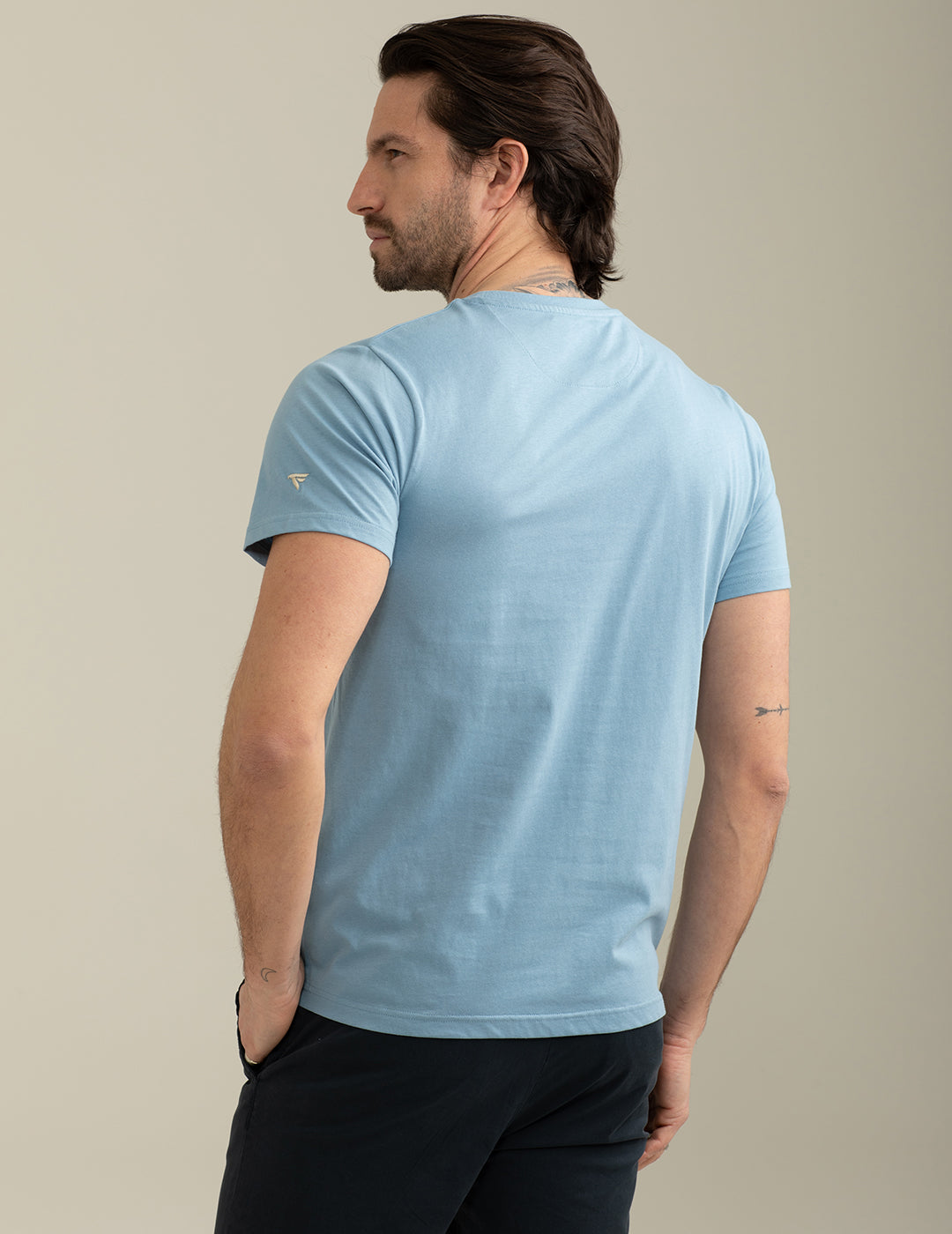 Short Sleeve Crew-Neck T-shirt man light blue fm25s15tg cc-a1001 Short Sleeve Crew-Neck T-shirt