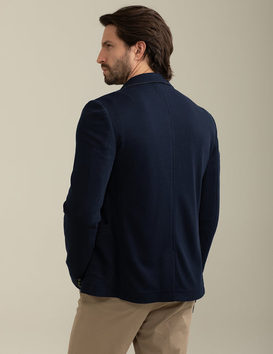 Single-breasted Unlined Plush Jacket - back - 002