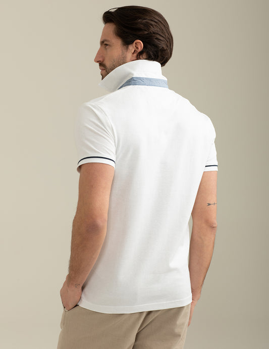 Textured Short Sleeve Polo - back - 002