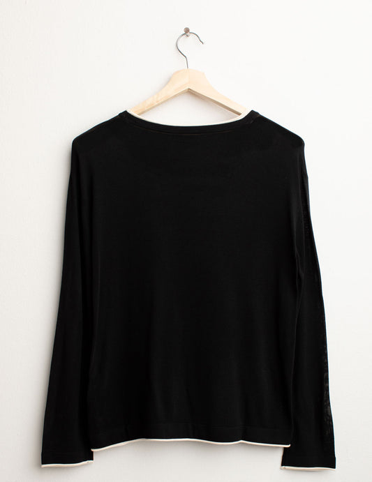 Long Sleeve Crew-Neck Sweater - back - 002