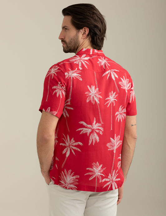 Viscose Voile Shirt Printed Allover - back - 002