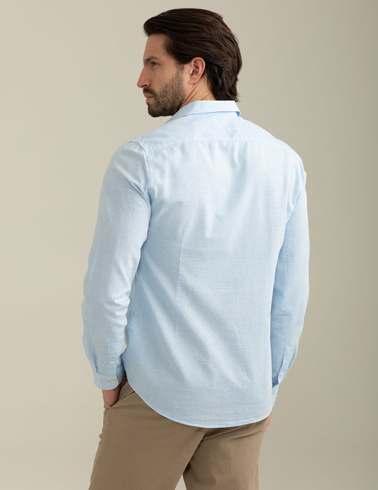 Shirt in Jacquard Tintofilo Fantasy - back - 002