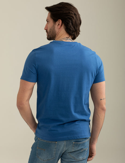 Crew-neck T-shirt with print - back - 002