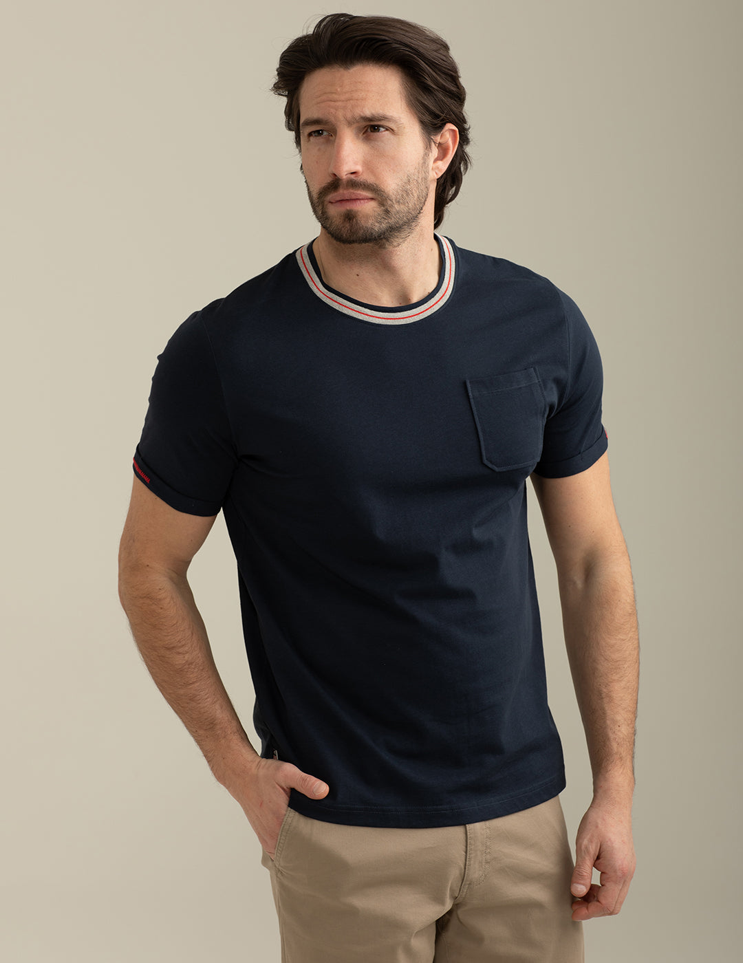 Short Sleeve Crew-Neck T-shirt man blue fm25s32tg cc-a0601 Short Sleeve Crew-Neck T-shirt
