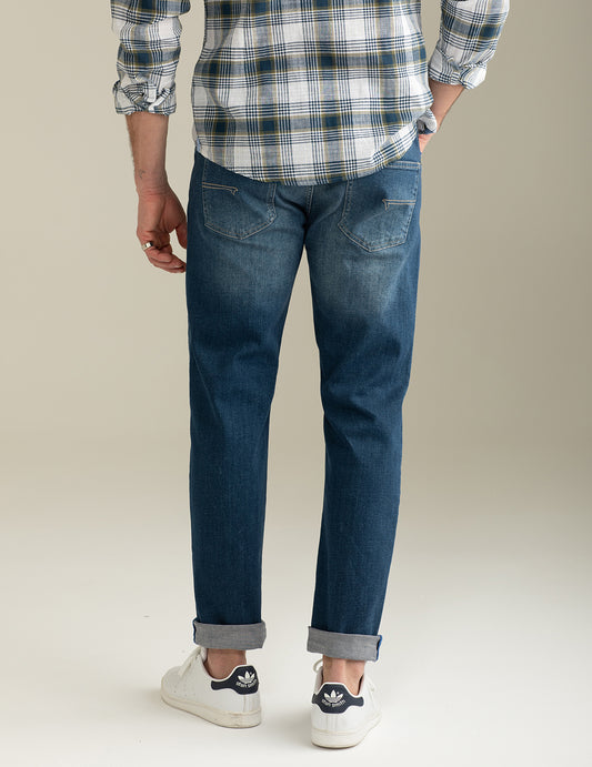 Stretch Denim Pants - back - 002