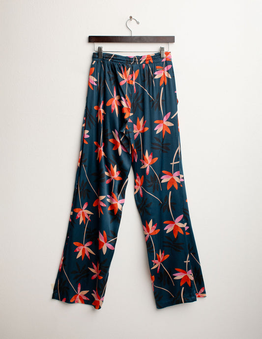 Pantalone in Raso di Viscosa Stretch - back - 002