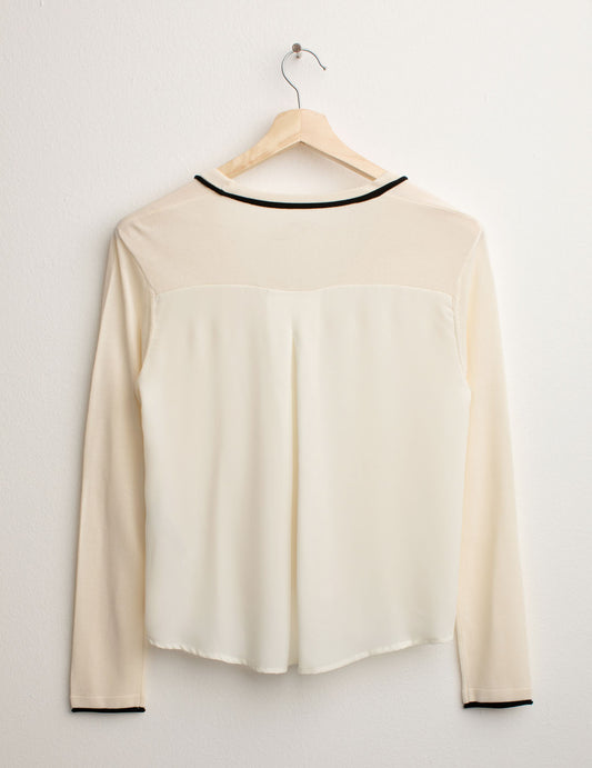 Long Sleeve V-neck Cardigan - back - 002