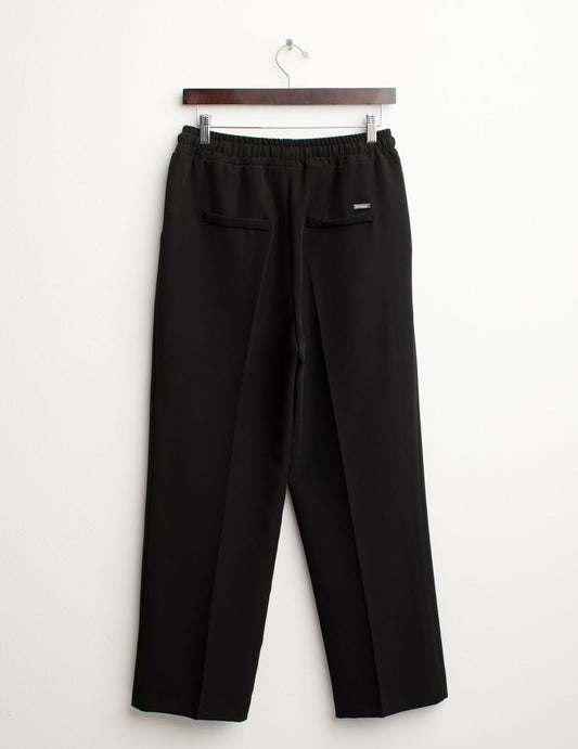 Patterned Trousers in Bi-Stretch Fabric - back - 002