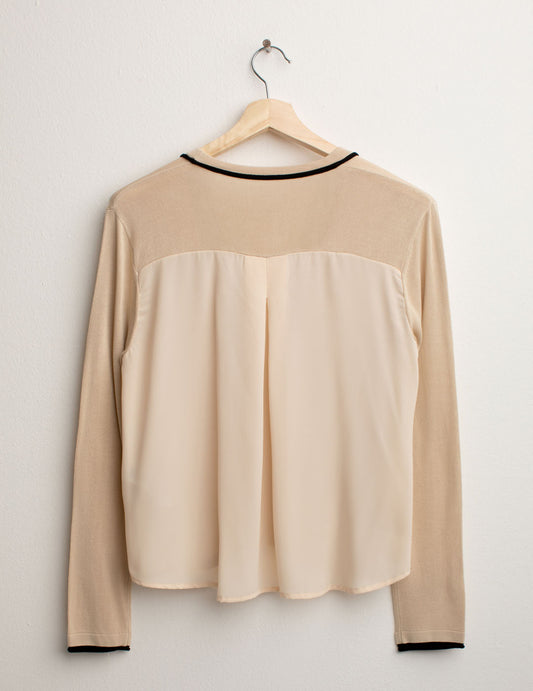 Long Sleeve V-neck Cardigan - back - 002