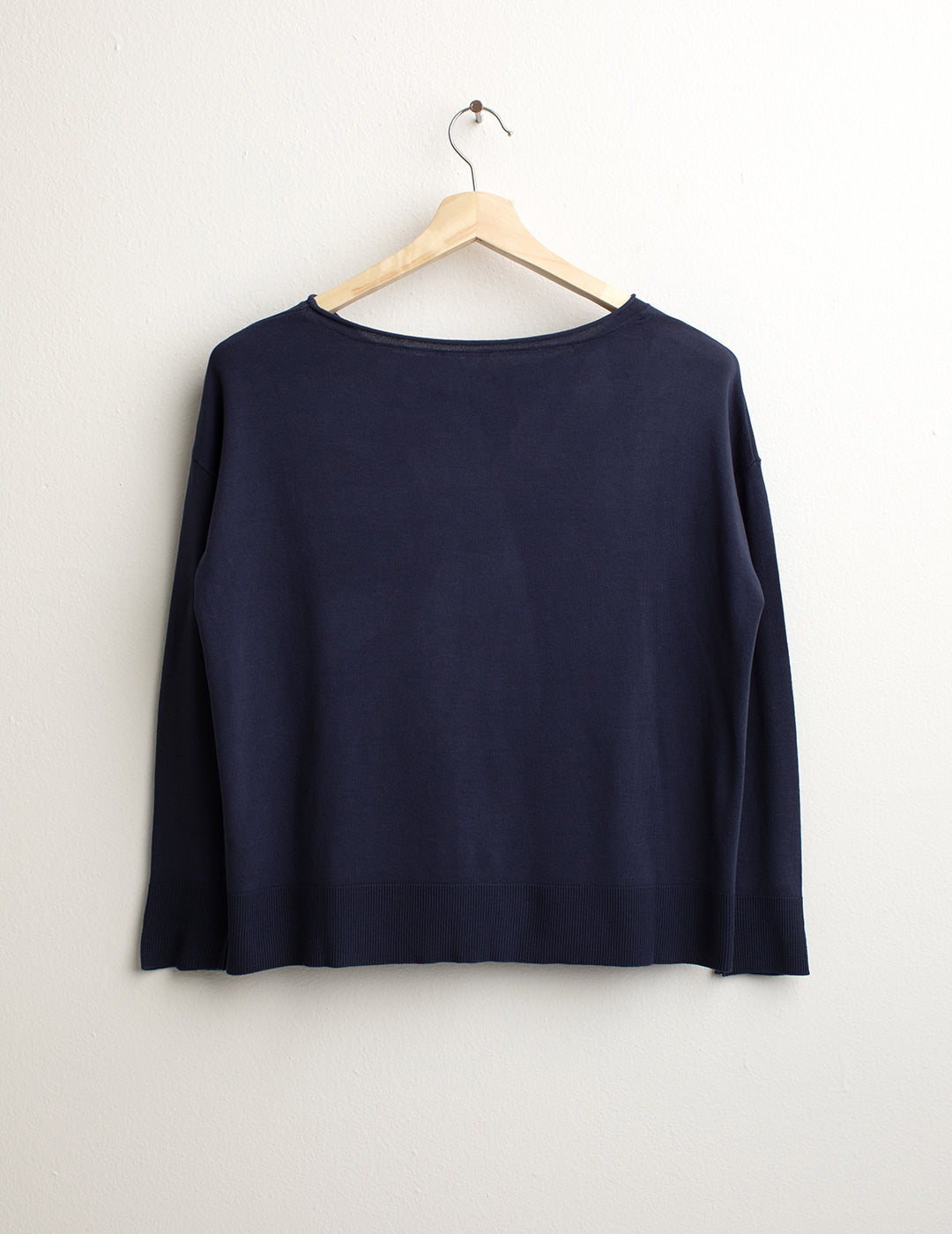 Maglia Girocollo Ampio Manica Lunga donna blue fw25s03mg cc-a0601 Maglia Girocollo Ampio Manica Lunga