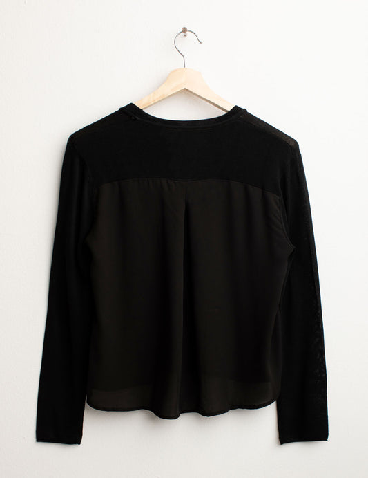 Long Sleeve V-neck Cardigan - back - 002