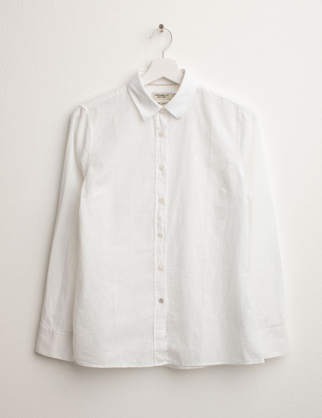 Long Sleeve Shirt in Linen Blend woman white fw25s01cu cc-a0001 Long Sleeve Shirt in Linen Blend