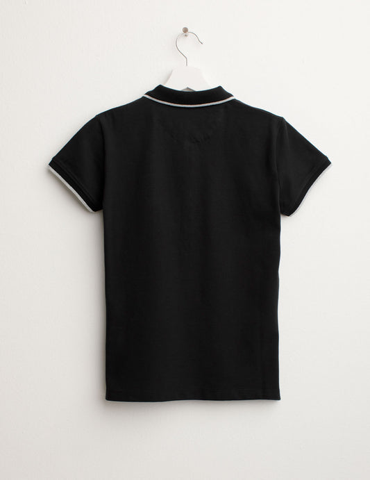 Polo Mezza Manica in Piquet Stretch - back - 002