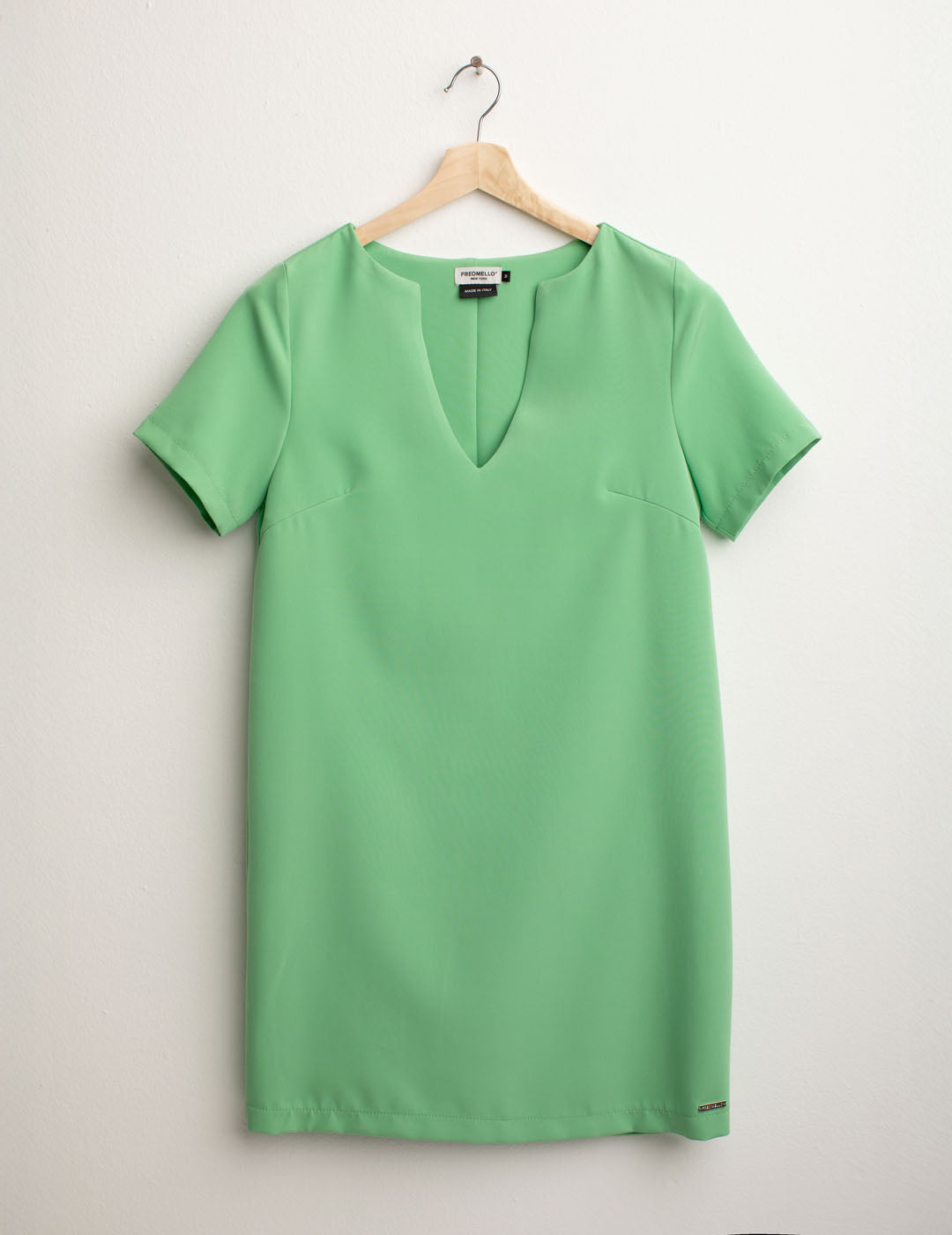 Abito Scollo V in Tessuto Bi-Stretch donna moss fw25s32au cc-a0818 Abito Scollo V in Tessuto Bi-Stretch