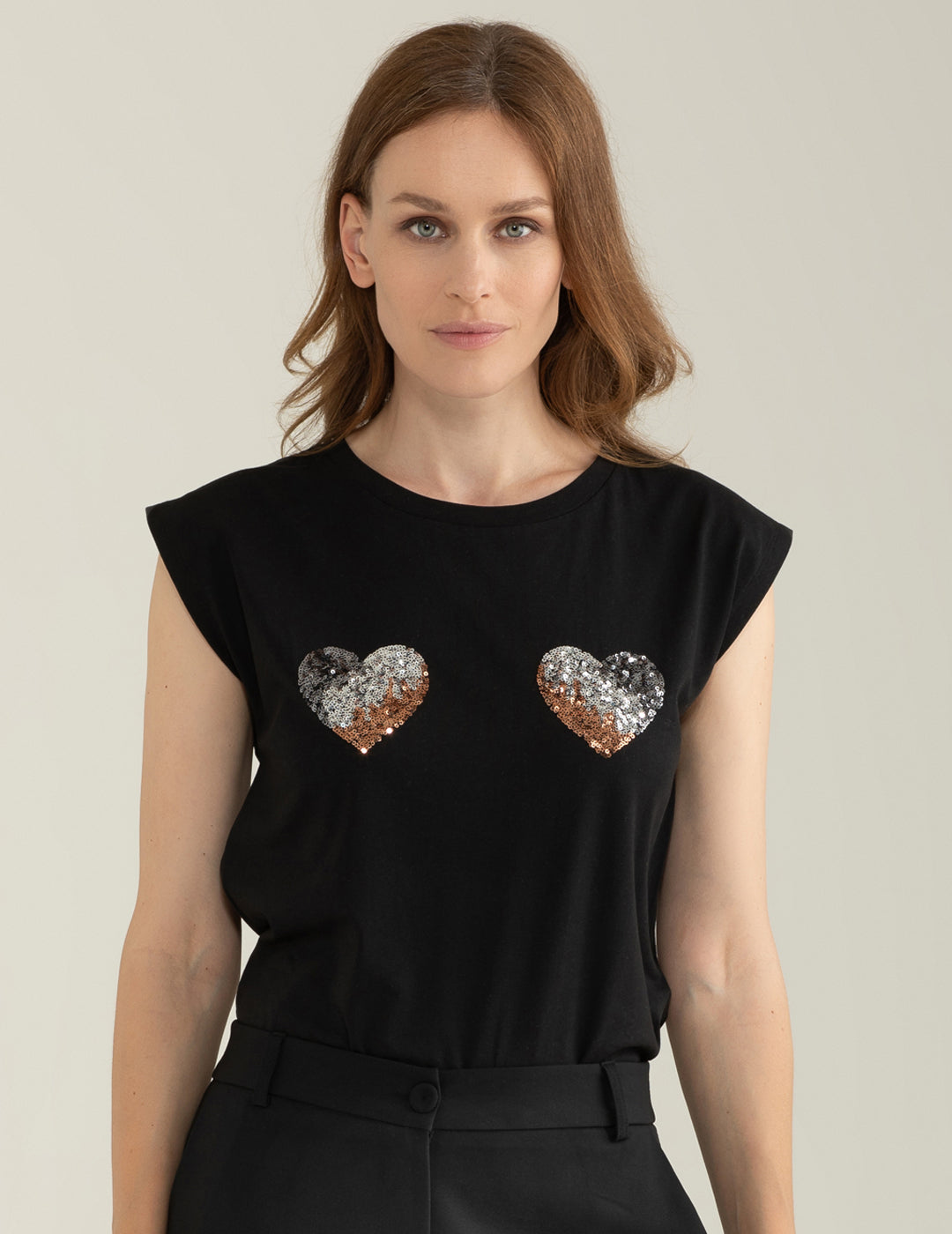 T-shirt Girocollo Ampio a Manica Corta donna black fw25s25tg cc-a0951 T-shirt Girocollo Ampio a Manica Corta