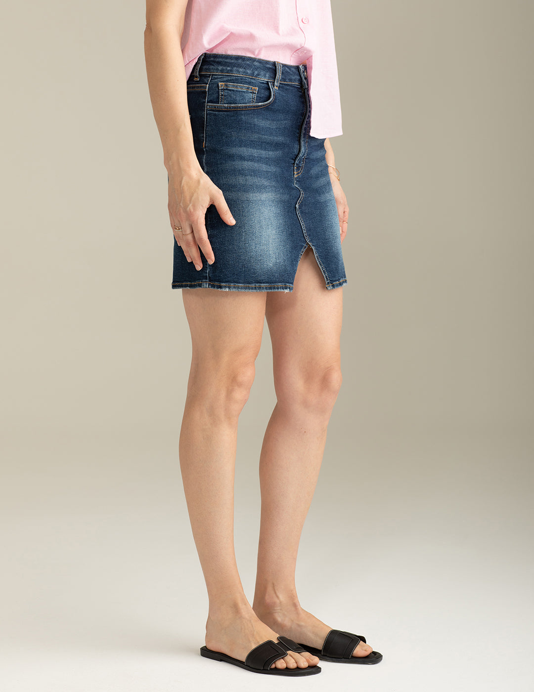 Gonna Denim Stretch donna middle blue fw25s01gd cc-a1101 Gonna Denim Stretch
