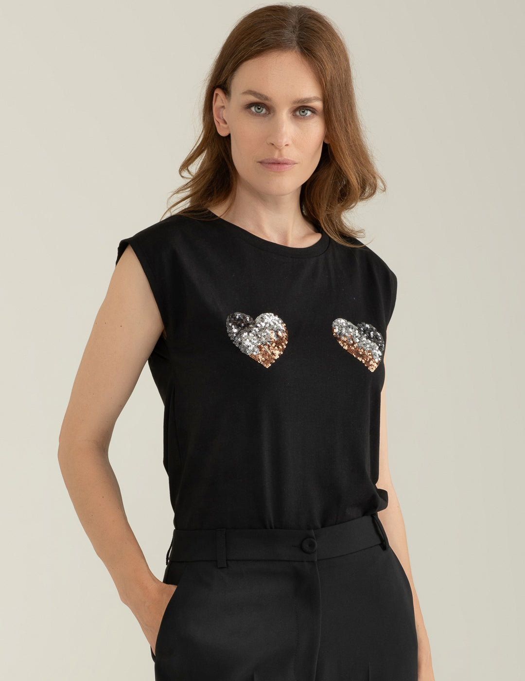 T-shirt Girocollo Ampio a Manica Corta donna black fw25s25tg cc-a0951 T-shirt Girocollo Ampio a Manica Corta