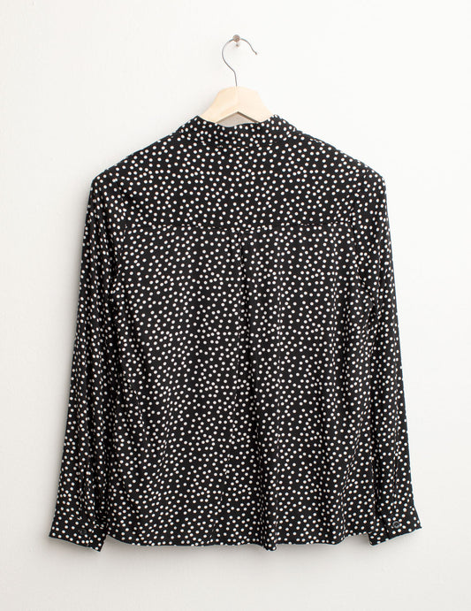 Viscose Poplin Core Neck Shirt - back - 002