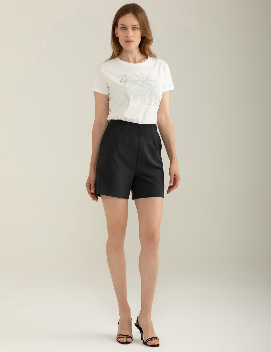 Bermuda in Tessuto Bi-Stretch donna black fw25s36eu cc-a0951 Bermuda in Tessuto Bi-Stretch