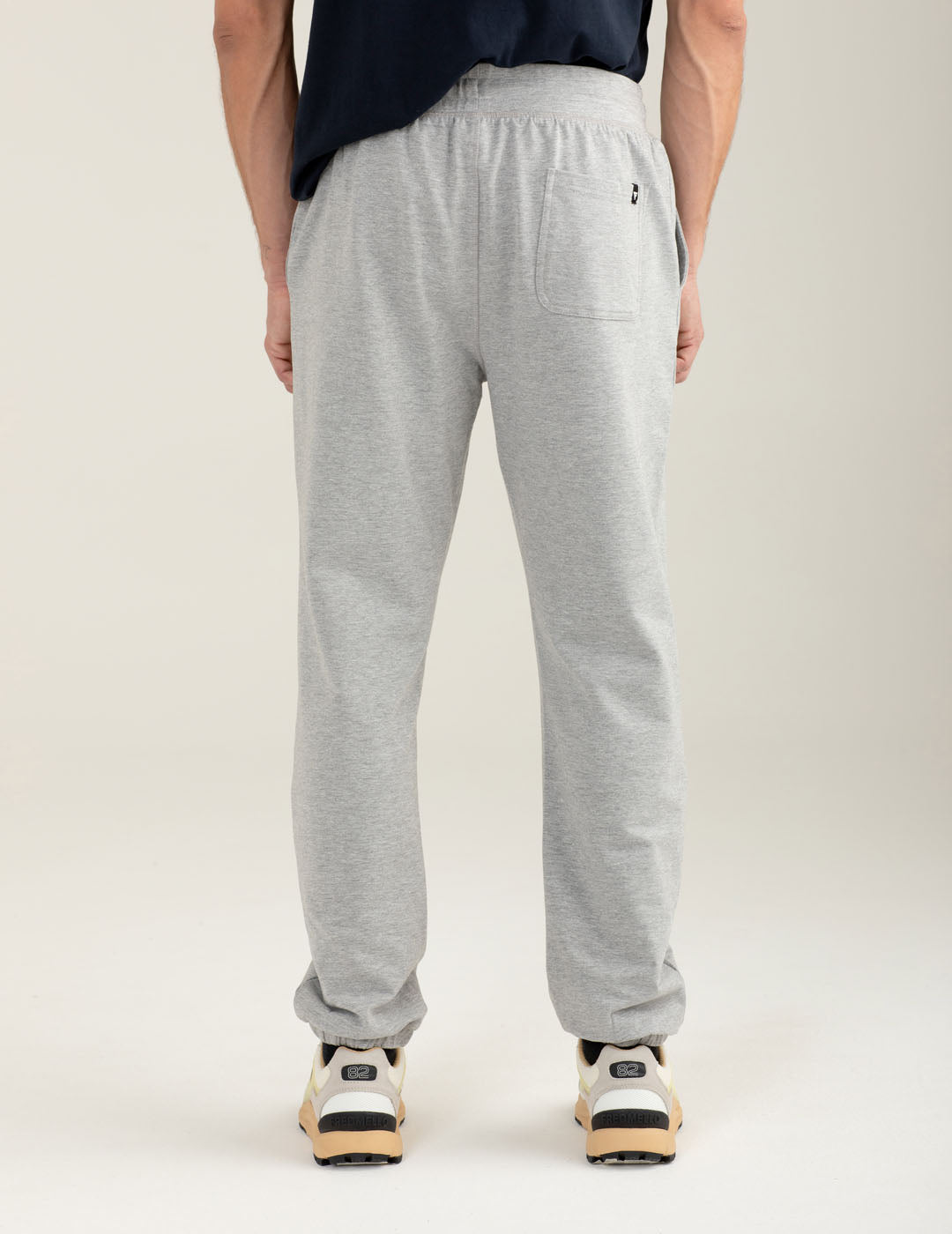 Pantalone in Felpa con Elastico al Fondo uomo gray melange fm25w01pf cc-a0901 Pantalone in Felpa con Elastico al Fondo