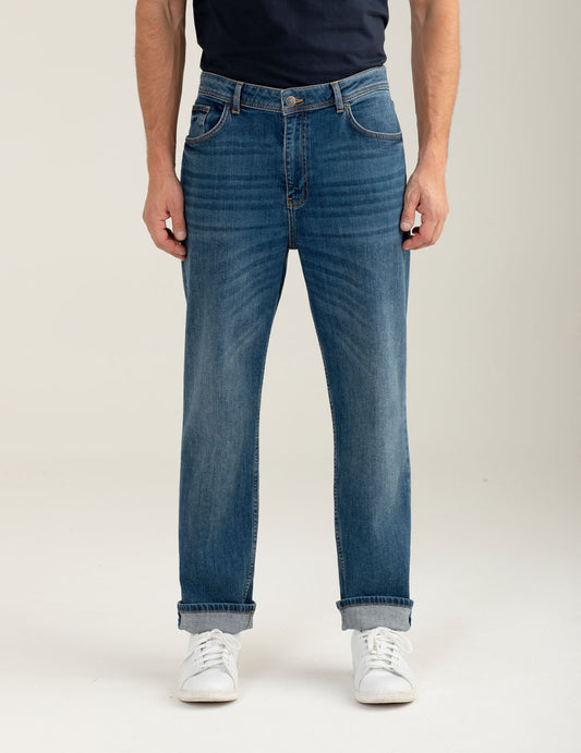 Jeans regular fit “Mr. Johnny” uomo middle blue fm25w18pd cc-a1101