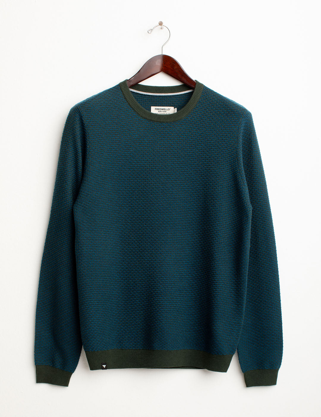 Two-tone wool blend sweater man army fm25w43mg cc-a0804 Two-tone wool blend sweater
