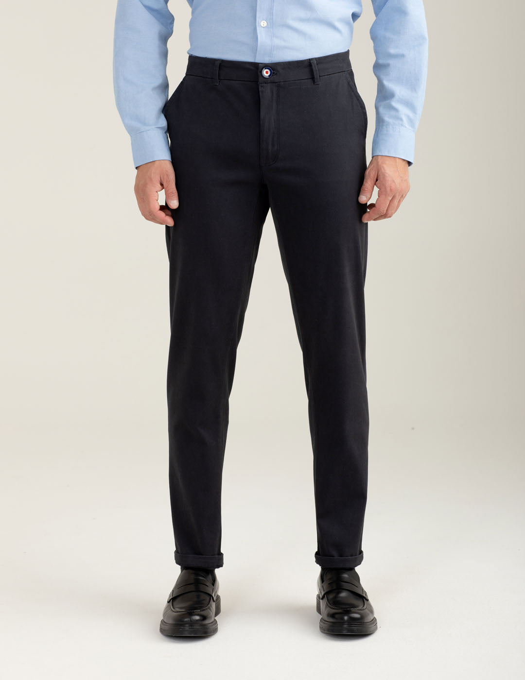 Slim fit “Mr. Bryan” chino trousers man blue fmraymond cc-a0601 Slim fit “Mr. Bryan” chino trousers