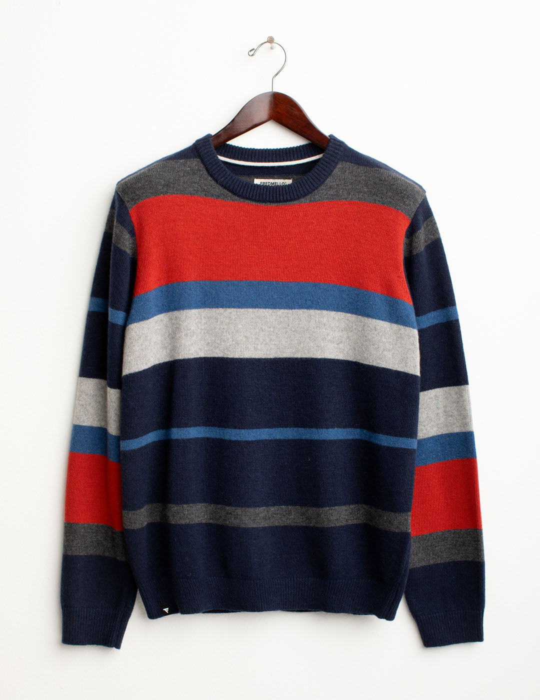 Dolcevita a righe in lambswool uomo blue fm25w28mg cc-a0601 Dolcevita a righe in lambswool
