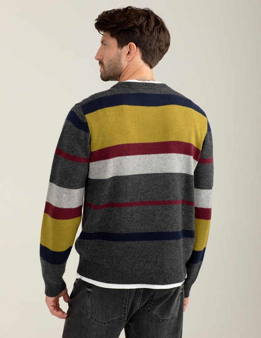 Dolcevita a righe in lambswool - back - 002