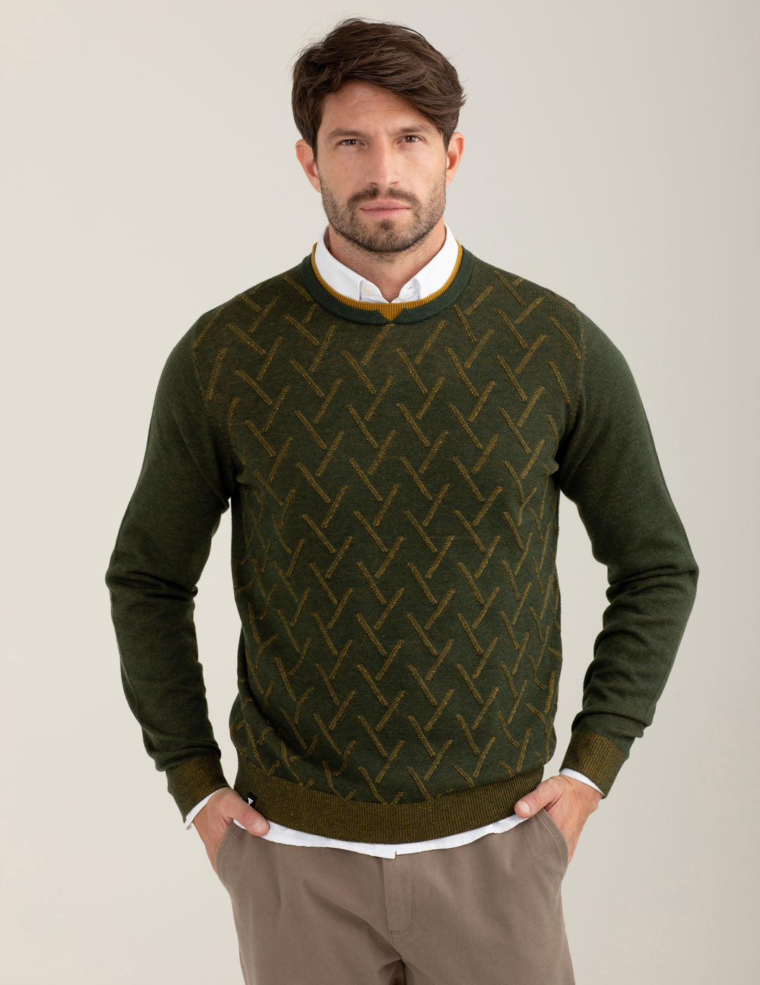 Maglia vanisé girocollo uomo army fm25w42mg cc-a0804 Maglia vanisé girocollo