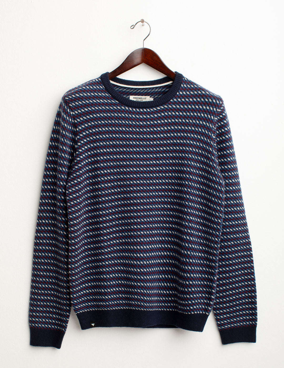 Maglia jacquard in lambswool uomo blue fm25w30mg cc-a0601 Maglia jacquard in lambswool