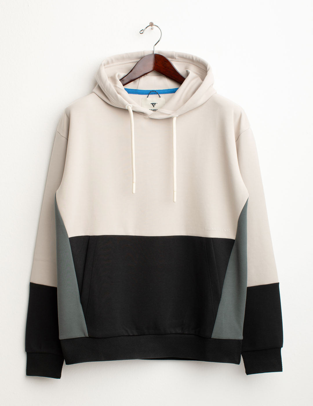 Felpa color block con cappuccio uomo off white fm25w09fc cc-a0002 Felpa color block con cappuccio