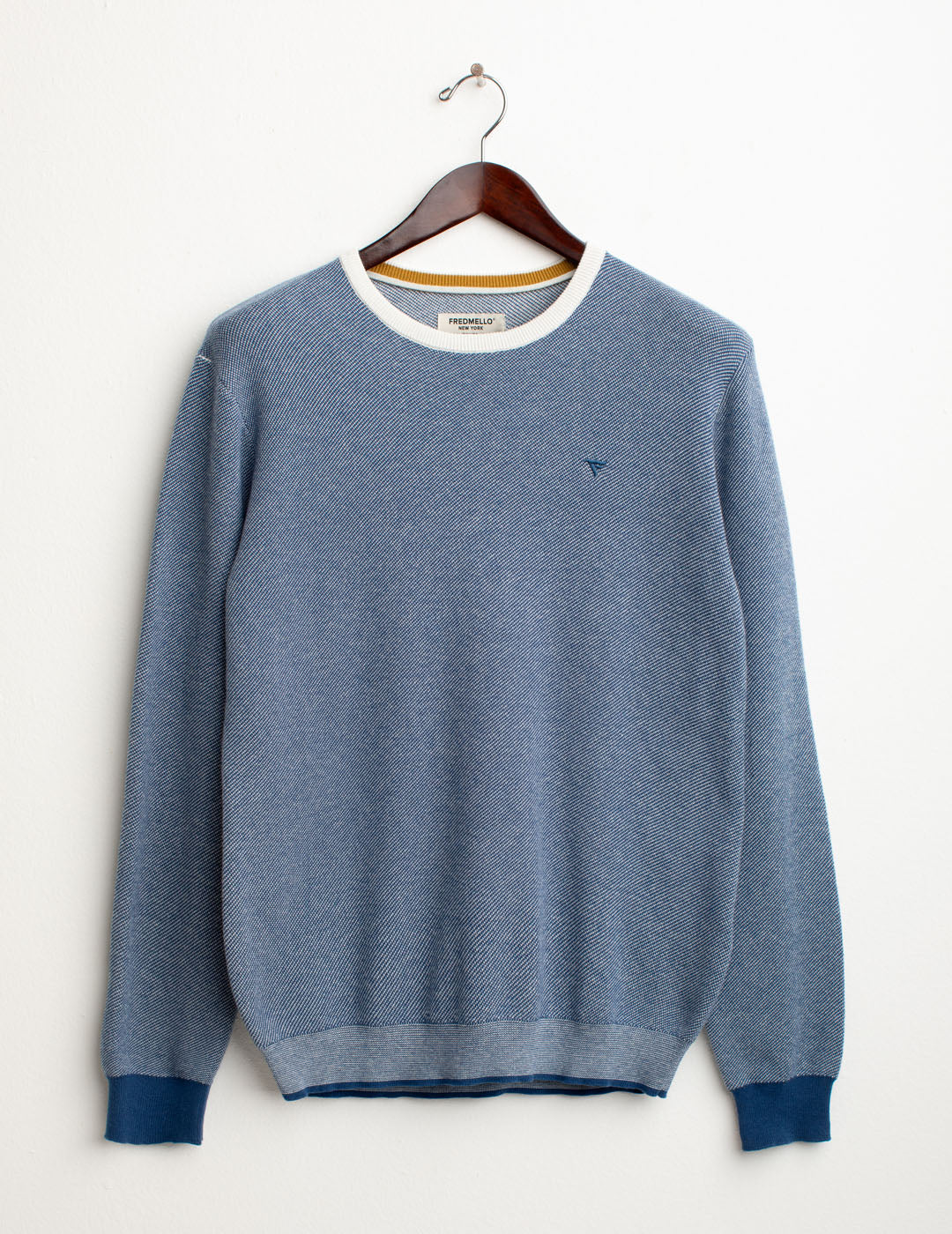 Maglia jacquard uomo ocean melange fm25w36mg cc-a0715 Maglia jacquard