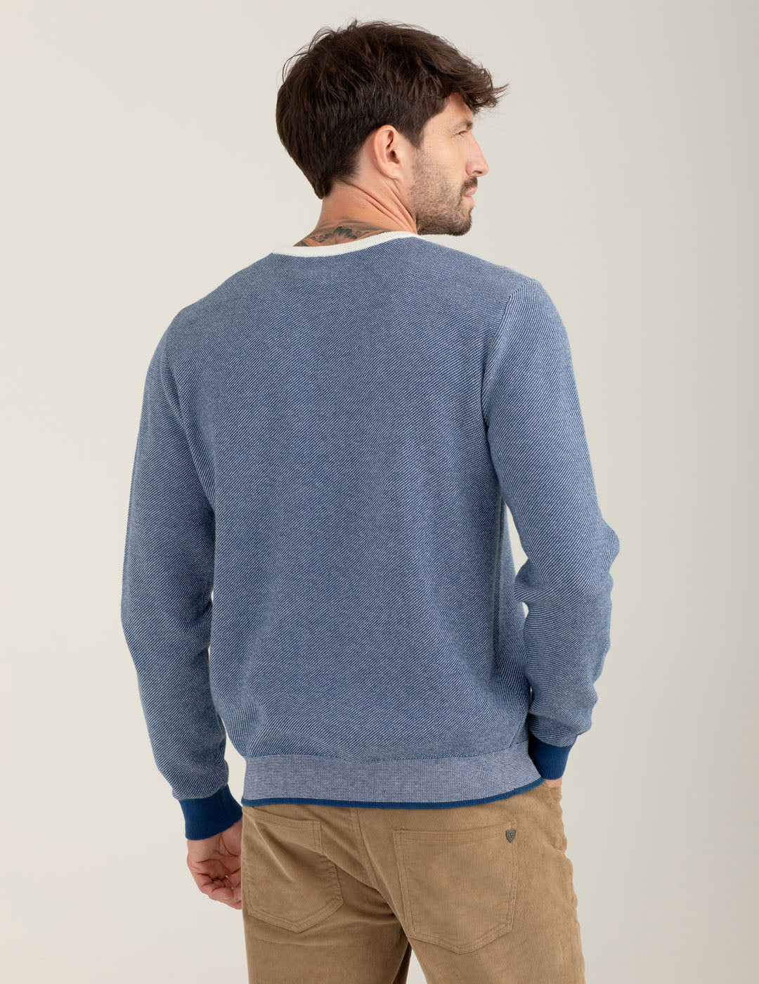 Maglia jacquard uomo ocean melange fm25w36mg cc-a0715 Maglia jacquard