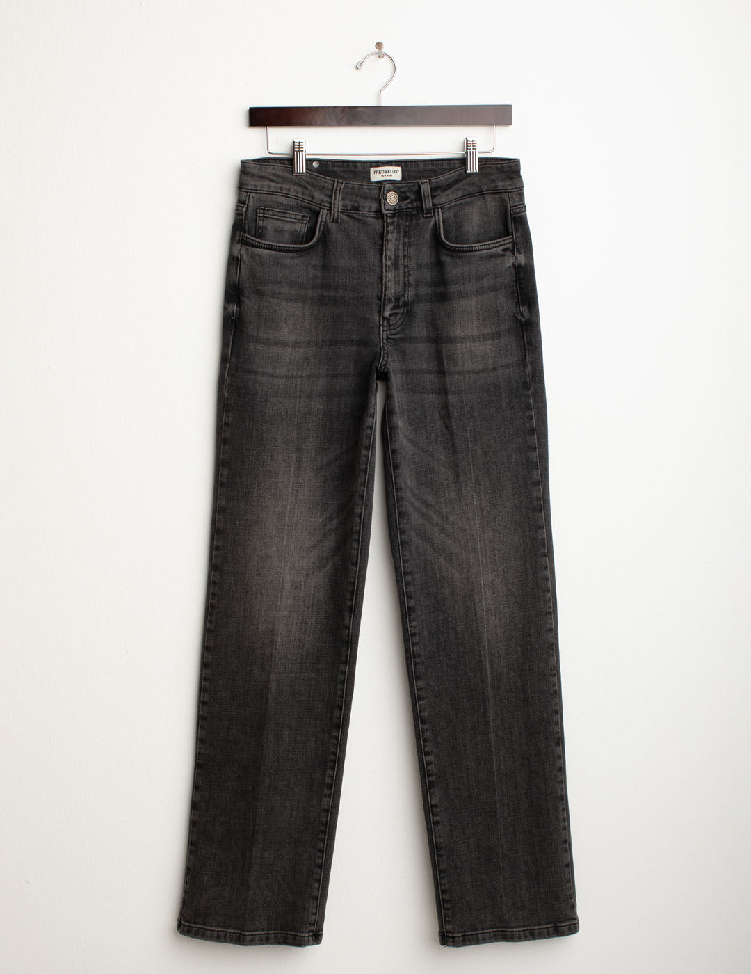 Stretch denim palazzo trousers woman dark gray fw25w21pd cc-a0903 Stretch denim palazzo trousers