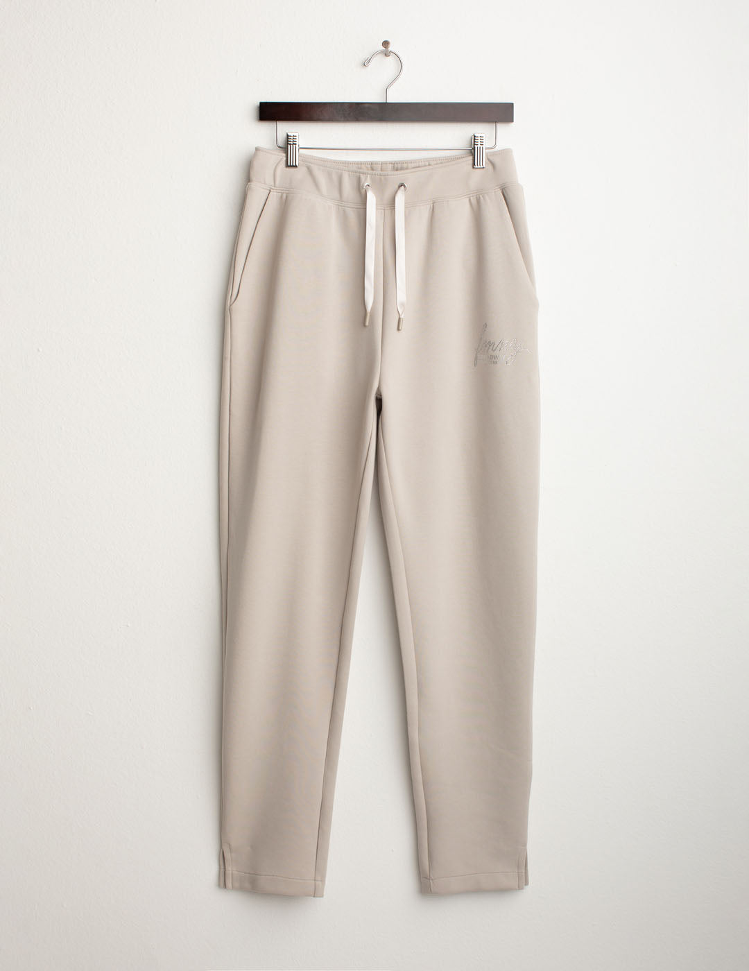 Pantalone interlock con dettagli strass donna ice fw25w02pf cc-a0005 Pantalone interlock con dettagli strass