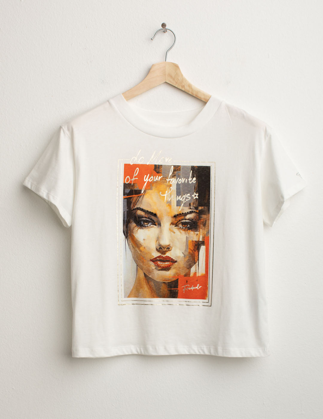 T-shirt con strass e stampa HD donna off white fw25w10tg cc-a0002 T-shirt con strass e stampa HD