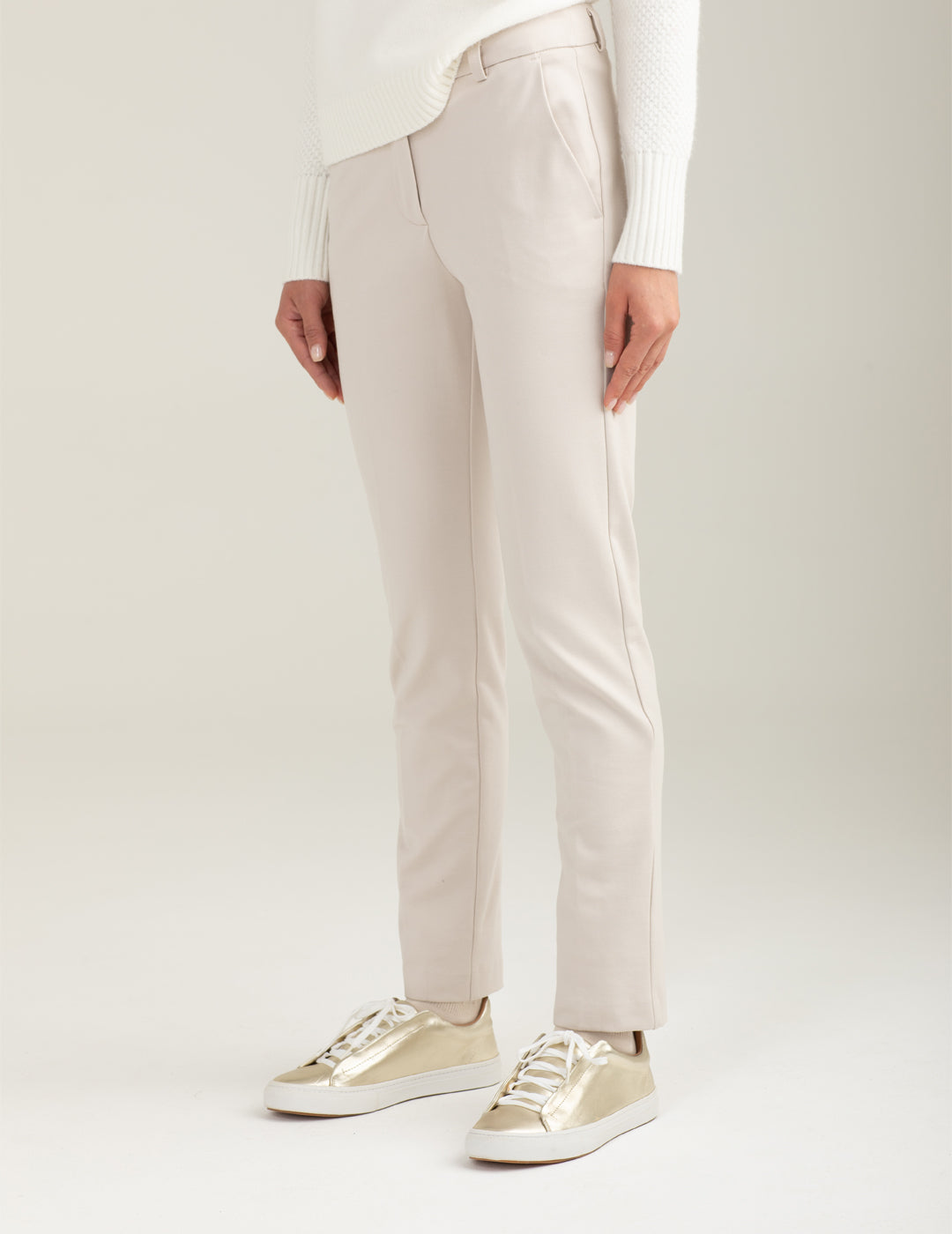 Pantalone a sigaretta in tintofilo donna off white fw25w13pu cc-a0002 Pantalone a sigaretta in tintofilo