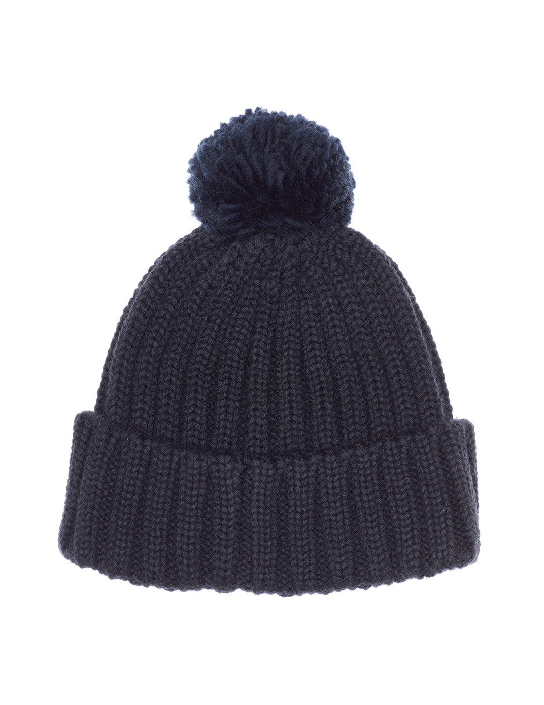 Ribbed knit beanie with pompom man blue fmvermont cc-a0601 Ribbed knit beanie with pompom