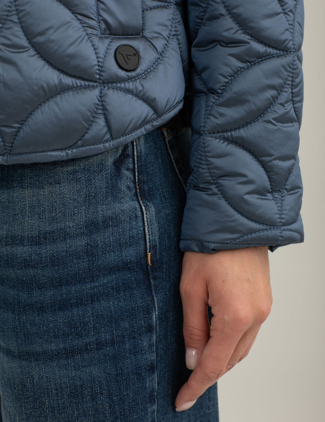 Quilted puffer jacket woman blue fw25w15ku cc-a0601 Quilted puffer jacket