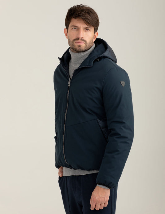 Giubbotto imbottito bimateriale reversibile - back - 002