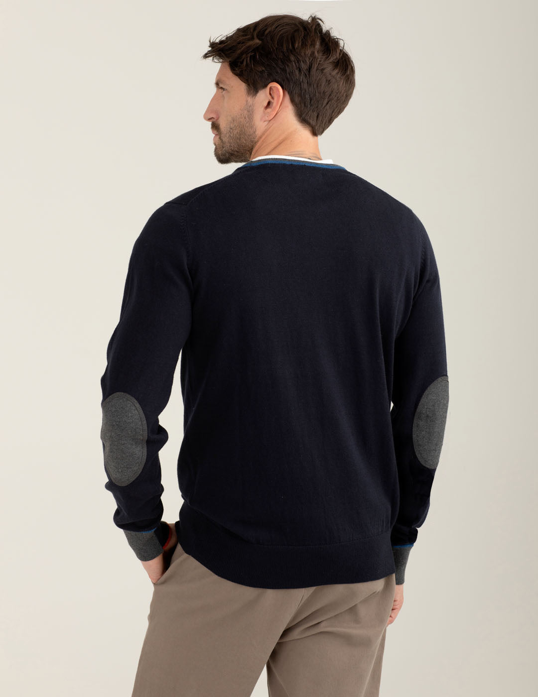 MAGLIA M/L G/C UNITO MAN uomo blue fm25w14mg cc-a0601 MAGLIA M/L G/C UNITO MAN