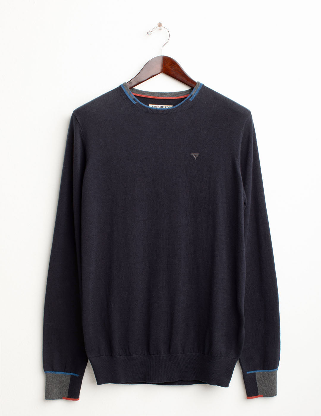 MAGLIA M/L G/C UNITO MAN uomo blue fm25w14mg cc-a0601 MAGLIA M/L G/C UNITO MAN